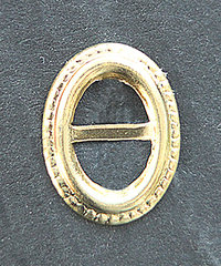 Metallschliesse oval - Steg quer - 1,1x0,8 cm - geriffelter Rand - 8St.-Packung gold und silber