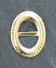 Metallschliesse oval - Steg quer - 1,1x0,8 cm - geriffelter Rand - 8St.-Packung gold und silber