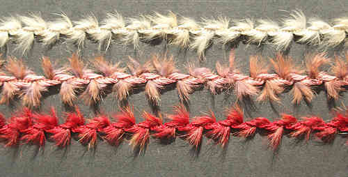 fur trim with cord 1" 3 col.