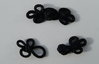 braid-closer black - 2 pc. 1 1/2 " - handmade