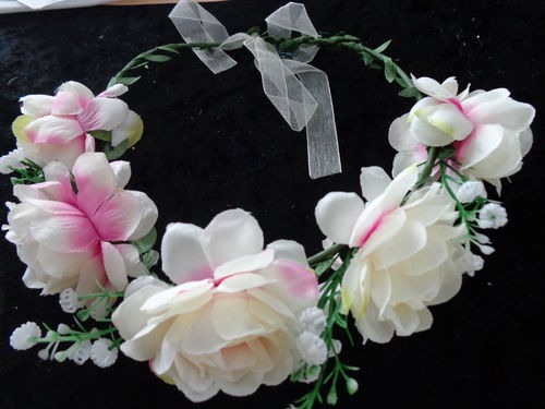 large hairband with flowers