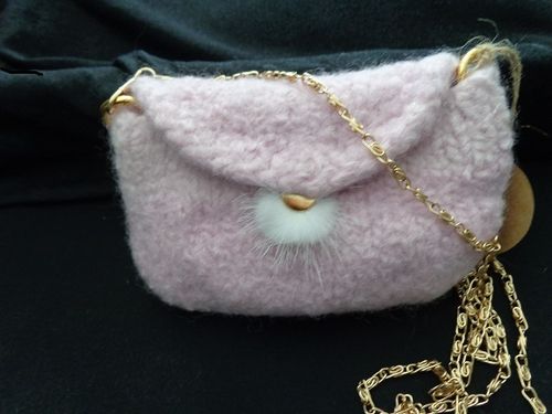 felted mini purse
