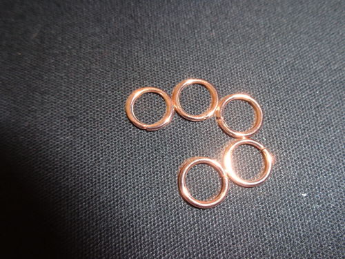 Metallringe/Schmuckösen rosegold 6mm - 10St.-Packung