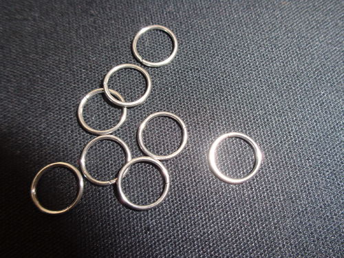 Edelstahl Ringe/Schmuckösen 10mm - 10 Stück/Packg.