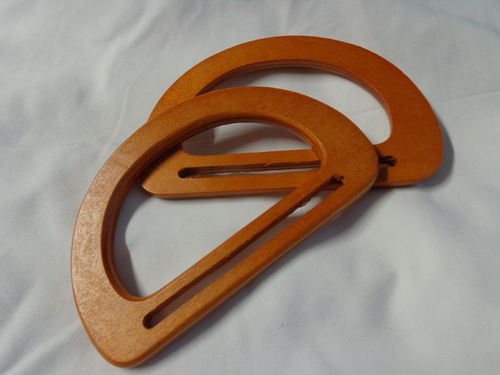 Holz-Taschengriffe 15 cm, halbrund