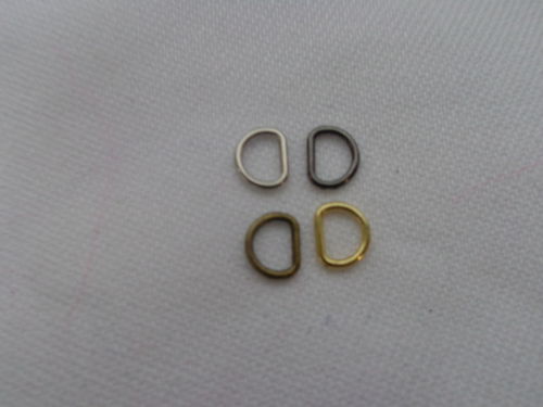 very tiny d-halfrings, metal 6x5mm, diff.col.2pc/pack