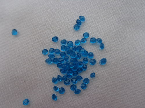 Acryldiamenten 2,5mm für Perlen/Kettenschläuche usw.  türkisfarben