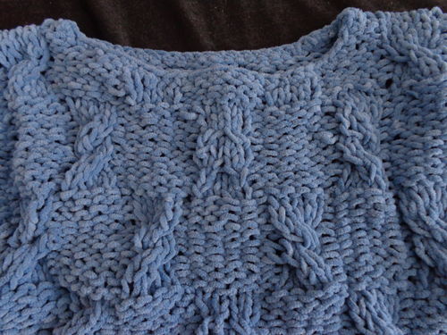 handknitted pullover blue for toddler