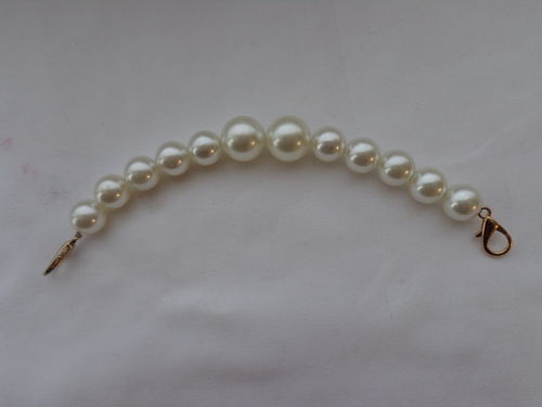 Perlenkettengriff/Henkel für Tasche 24cm mit Karabinerhaken