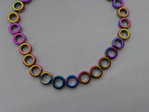 hämatit-rings for jewelry - 14mm multicol. 2pc/pack