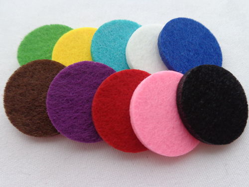 feltpads for perfume-necklace and keyrings - diff. col.