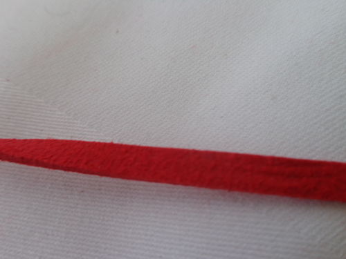 Textiles Raulederband 5mm breit rot
